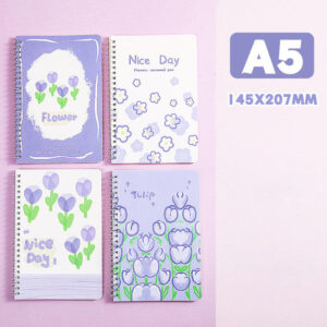 Lilac Flower Edition – A5 Premium Spiral Notebook