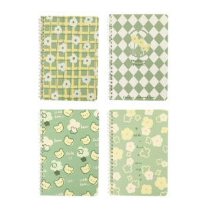 Green Flower Field – A5 Premium Spiral Notebook