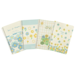Pastel Flower Field – A5 Premium Spiral Notebook
