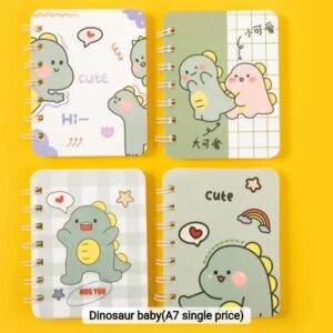 Cute Dino – A7 Pocket Notebook Set (4 Pcs)