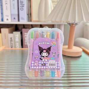 Kuromi – 12-Piece Twist Themed Crayon Set