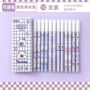Erasable Pen Set (Black Ink)-12 pcs