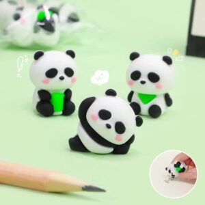 Panda Family – 3-Piece Themed Eraser Set