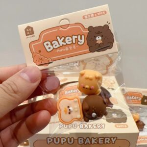 Pupu Bakery – 3-Piece Themed Eraser Set